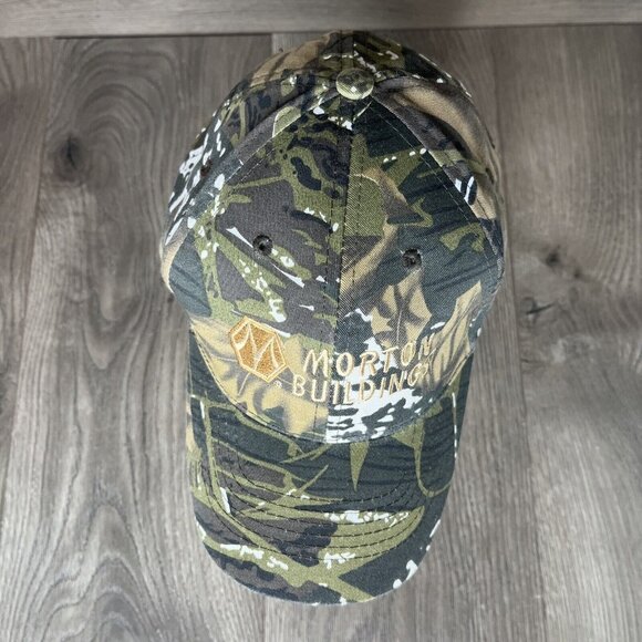 Morton Buildings Ball Cap Camo Baseball Hook N Loop Adjustable - Picture 7 of 10